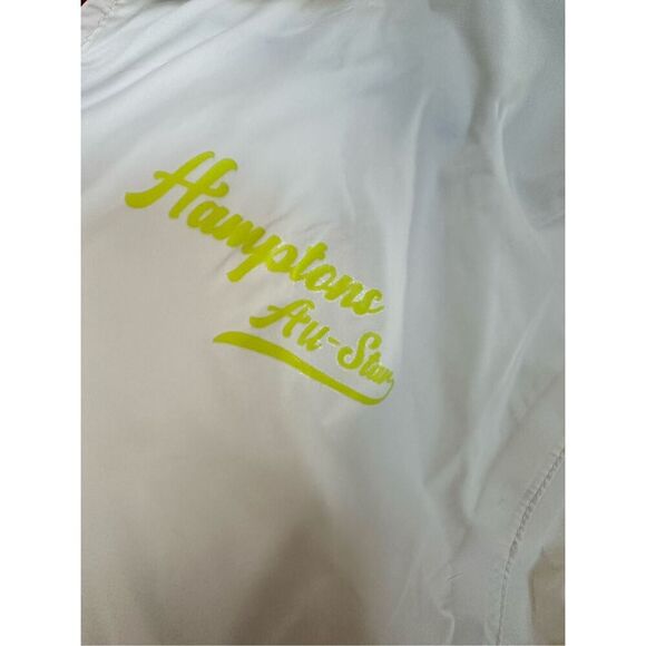 O8 White Half Zip Windbreaker Jacket Hampton All Star Size XS - Picture 5 of 7